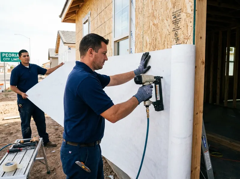 Housewrap and Weather Barrier Installation in Peoria, IL